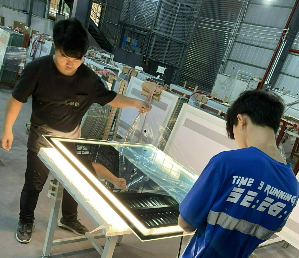 Inspect each mirror before assemble